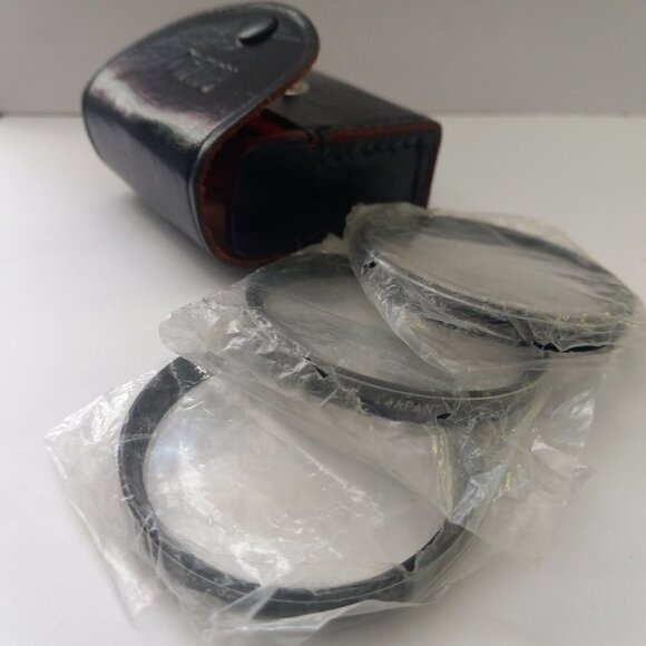 Royal Close-Up Filters 52mm +1, +2, +3, Black Anodized 3 Piece w/ Leather Case - Picture 1 of 9